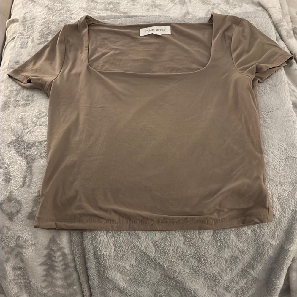 Pink Rose Women's Tan Top